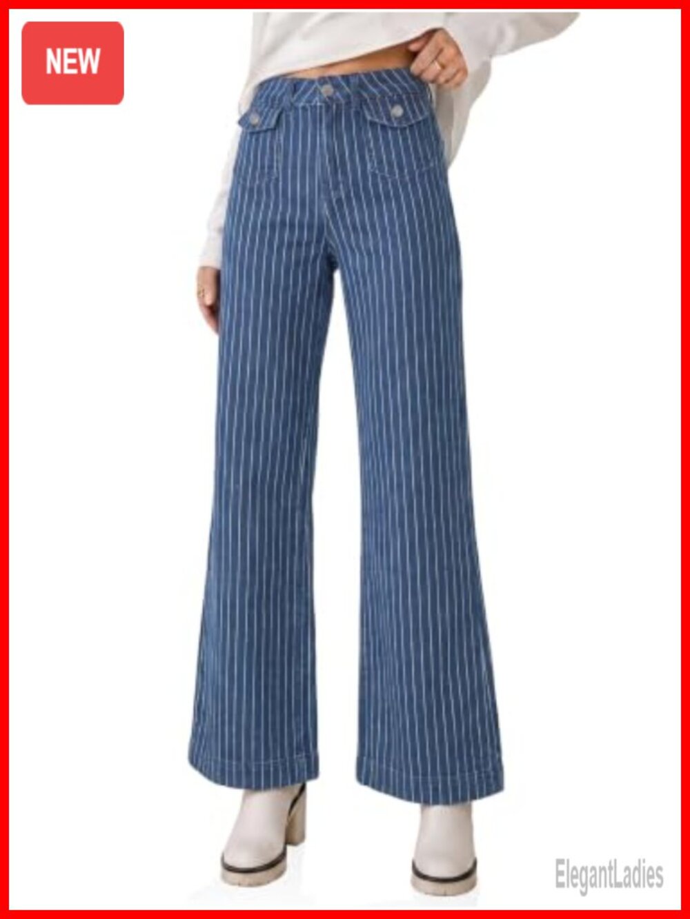 High Waisted Wide Leg Baggy Jeans Stretchy Denim Vintage 90s
